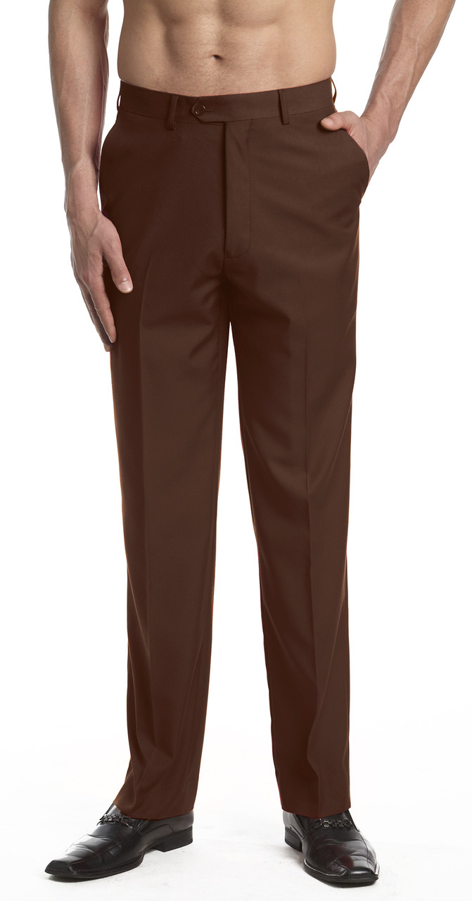 Women's Plus Size Suit Pants Plain Chocolate Brown 1XL - Walmart.com