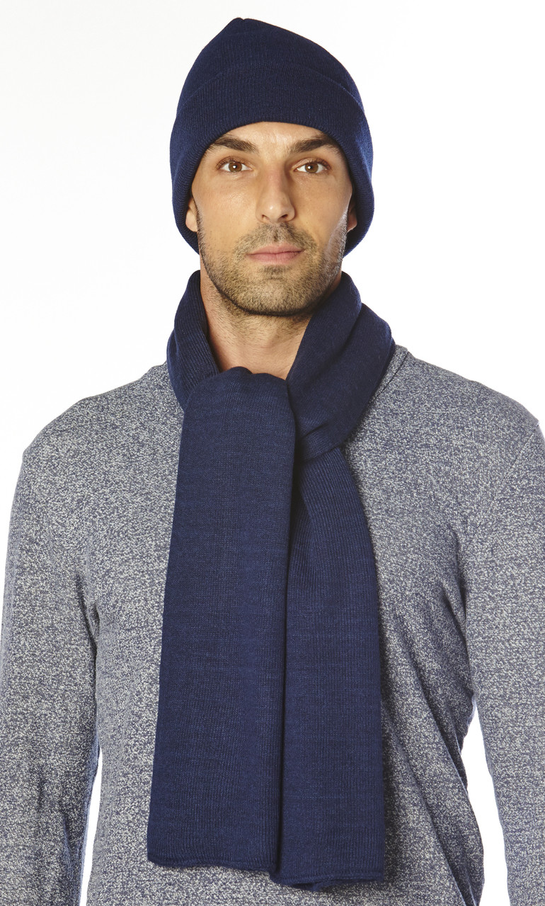 CONCITOR Brand Knit Cap Solid NAVY BLUE 
