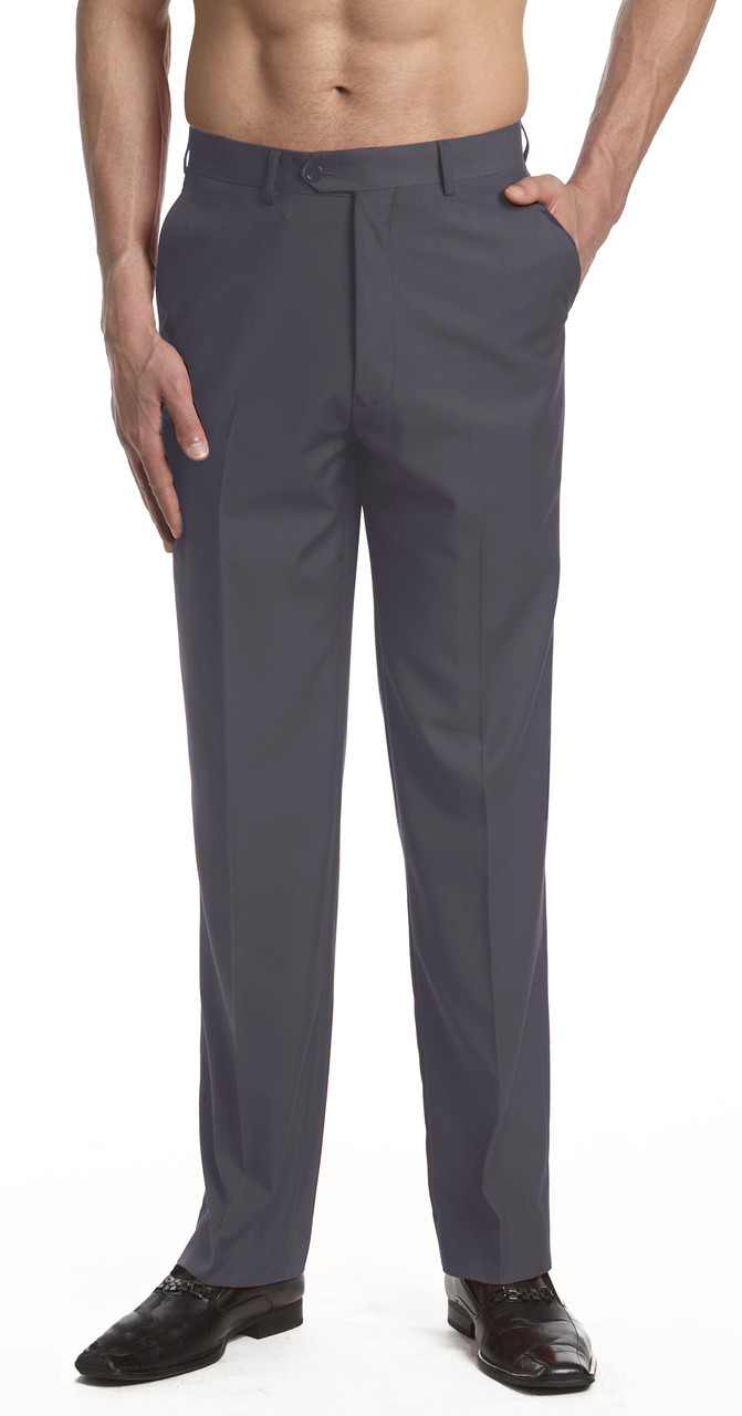 Men's Grey Trousers | Charcoal Trousers | Suit Direct