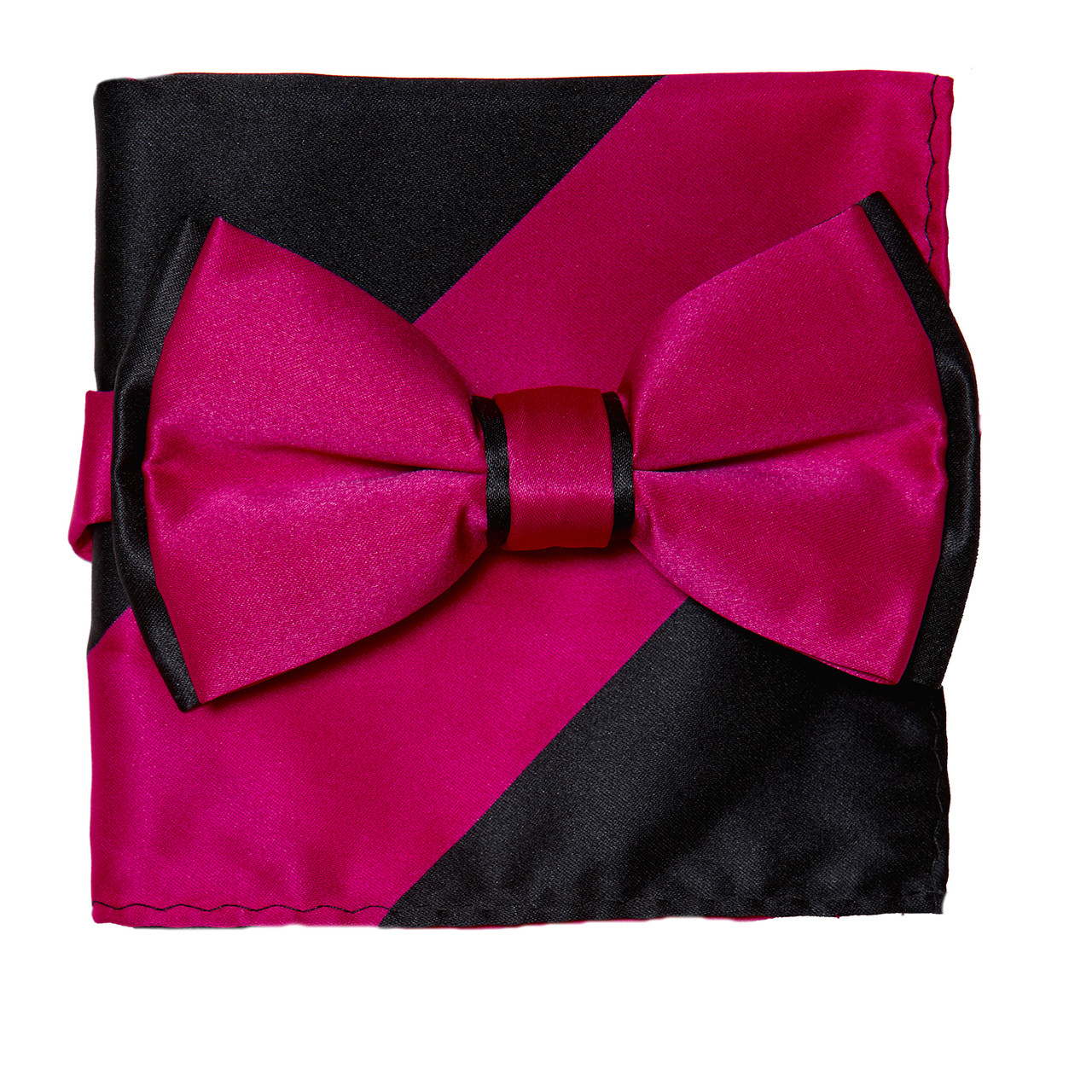 Vesuvio Napoli BowTie| Hot Pink Bow Ties | Tie Hanky Set