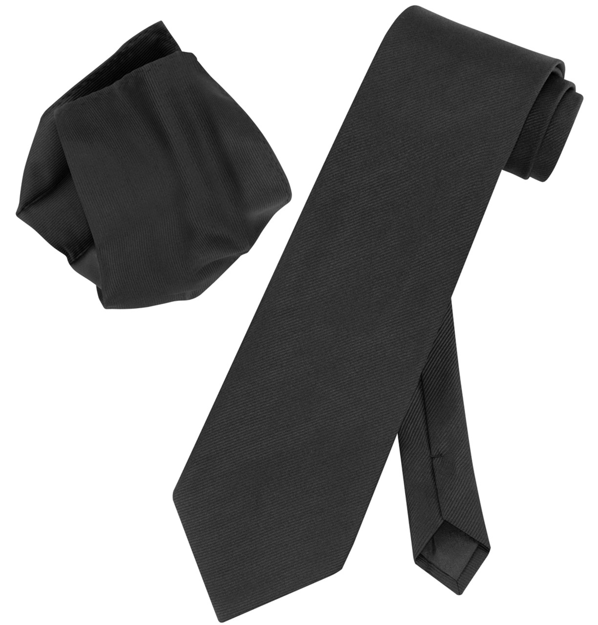 Black Cravat Tie  Vesuvio Napoli Mens Solid Color Ascot Cravat Tie