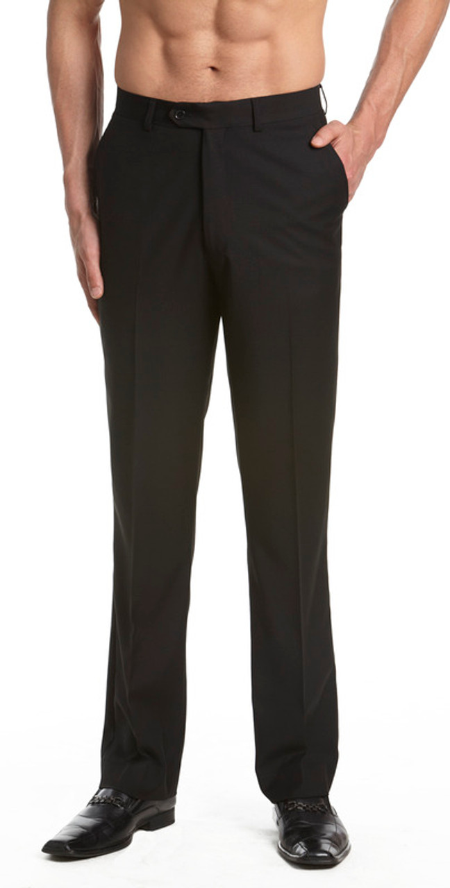 Men's Dress Pants Trousers Flat Front Slacks GOLD Color CONCITOR