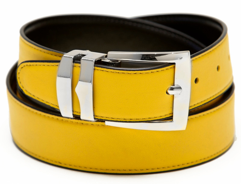 Concitor Men's Reversible Belts Color Leather Belt