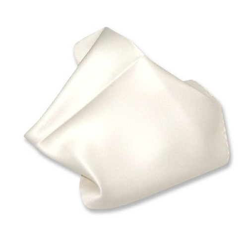 Cream Solid Color Handkerchief Pocket Square Hanky