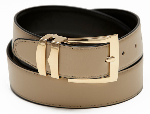 Men's Reversible Bb Monogram Belt in Beige