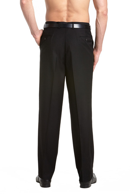 Men's Tuxedo Pants - Flat Front With Satin Stripe, Classic Fit, Black With White Stripe (Size 32) - View #6