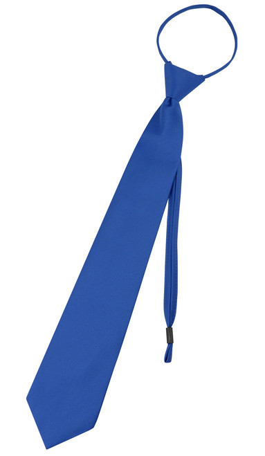 Vesuvio Napoli PreTied Necktie Solid ROYAL BLUE Color Adjustable Neck Tie Design