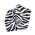 White Zebra Design Handkerchief Pocket Square Hanky