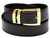 Men's Belt Reversible Wide Bonded Leather Gold-Tone Buckle ORANGE / Black