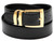 Men's Belt Reversible Wide Bonded Leather Gold-Tone Buckle RED / Black