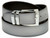 Men's Belt Reversible Wide Bonded Leather Silver-Tone Buckle SILVER / Black