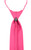 Vesuvio Napoli PreTied Necktie Solid HOT PINK FUSCHIA  Adjustable Tie Design