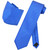 Vesuvio Napoli ROYAL BLUE Metallic NeckTie & Handkerchi​ef Matching Neck Tie Set