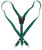 Boy's Solid EMERALD GREEN Color Child's SUSPENDERS Y Shape Back Elastic with Clips
