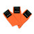 CONCITOR Women's Dress Socks Solid Orange Color COTTON Mid Cut Sock 3 Pairs