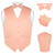 Men's Dress Vest BOWTie Hanky PEACH Pink Bow Tie Set Suit or Tuxedo TALL 4XL