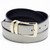 Reversible Belt Bonded Leather Removable Gold-Tone Buckle CREAM / Black