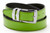 Reversible Belt Bonded Leather Removable Silver-Tone Buckle LIME GREEN / Black