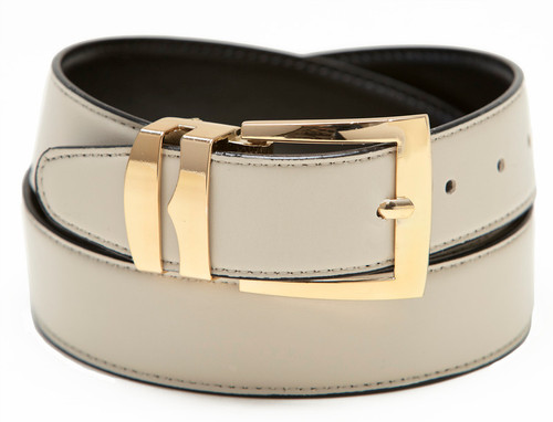 HERMÈS MINI H ETOUPE/WHITE REVERSIBLE BELT – EYE LUXURY CONCIERGE