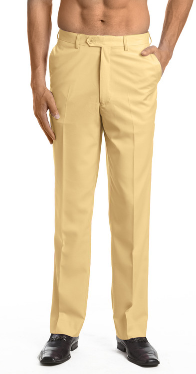 mutual weave Stretch Mens Relaxed Fit Flat Front Pant - JCPenney