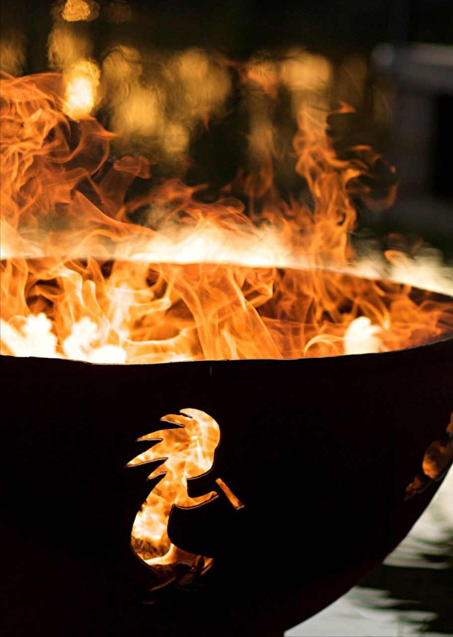 Kokopelli Lizard Steel Fire Pit | Fire Pit Art