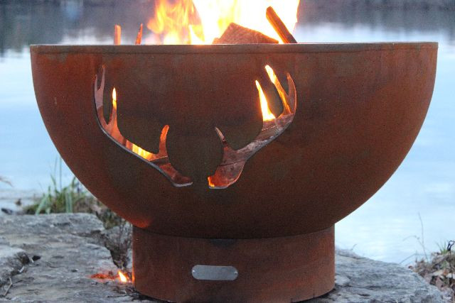 Fire Pit Art Antlers Fire Pit - Thumbnail 4