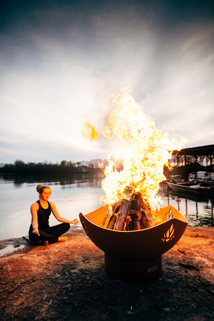 Namaste Fire Pit Wood burning Natural Gas or Liquid Propane Fueled