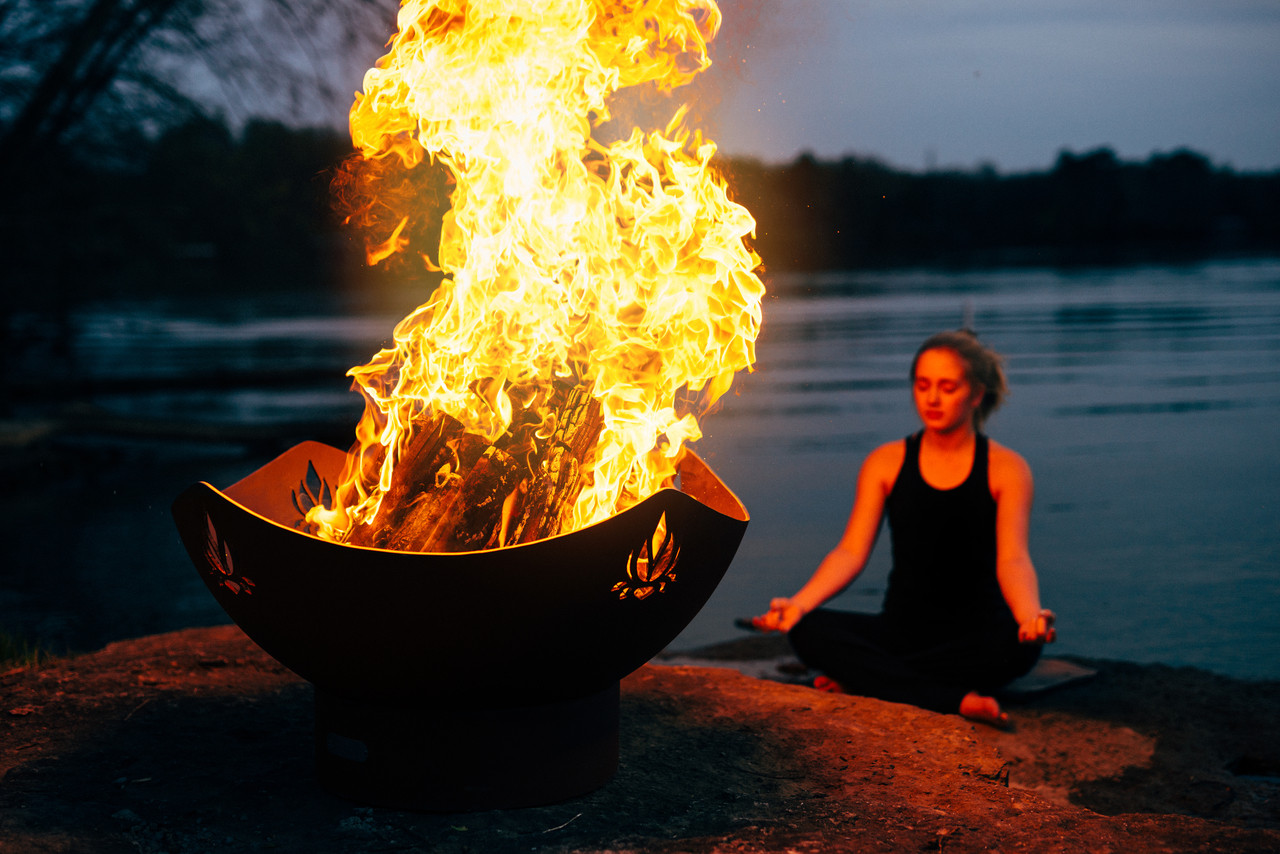 Namaste Fire Pit Wood burning Natural Gas or Liquid Propane Fueled