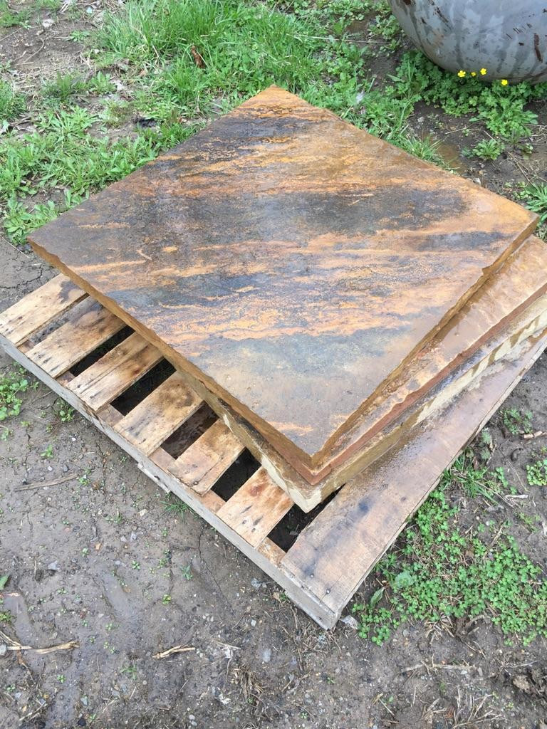 Stone Base Crab Orchard Stone Fire Pit Art®