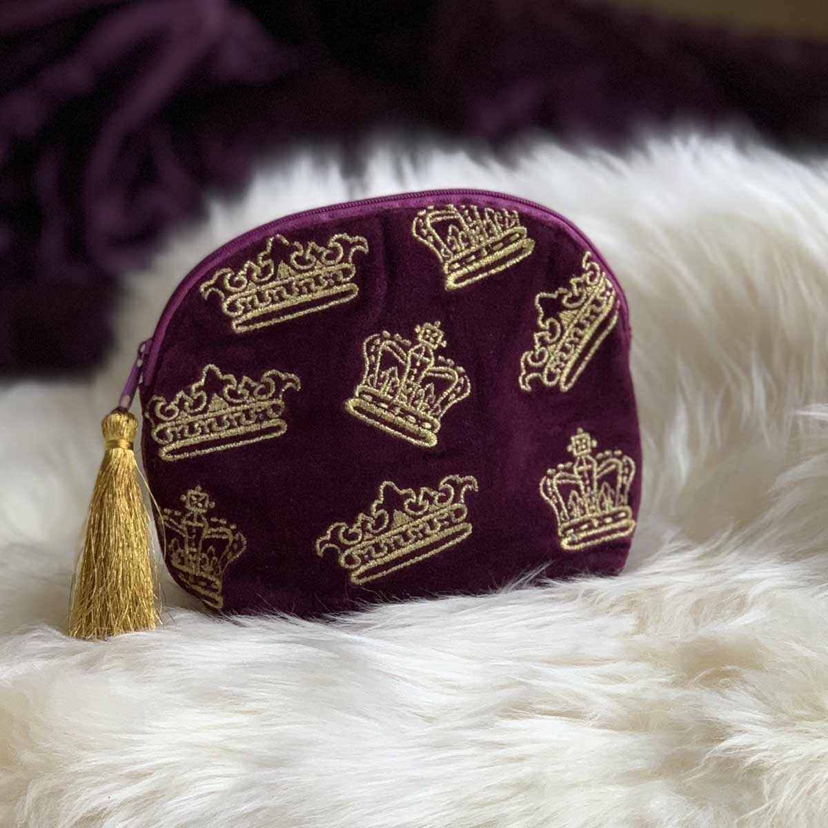 Crown Embroidered Cosmetic Bag Westminster Abbey Shop