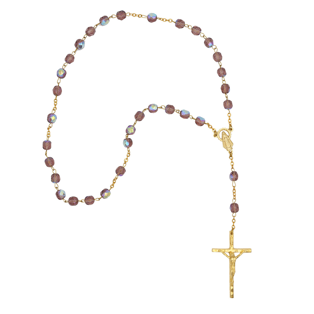 Amethyst and Gold Anglican Rosary Westminster Abbey Shop