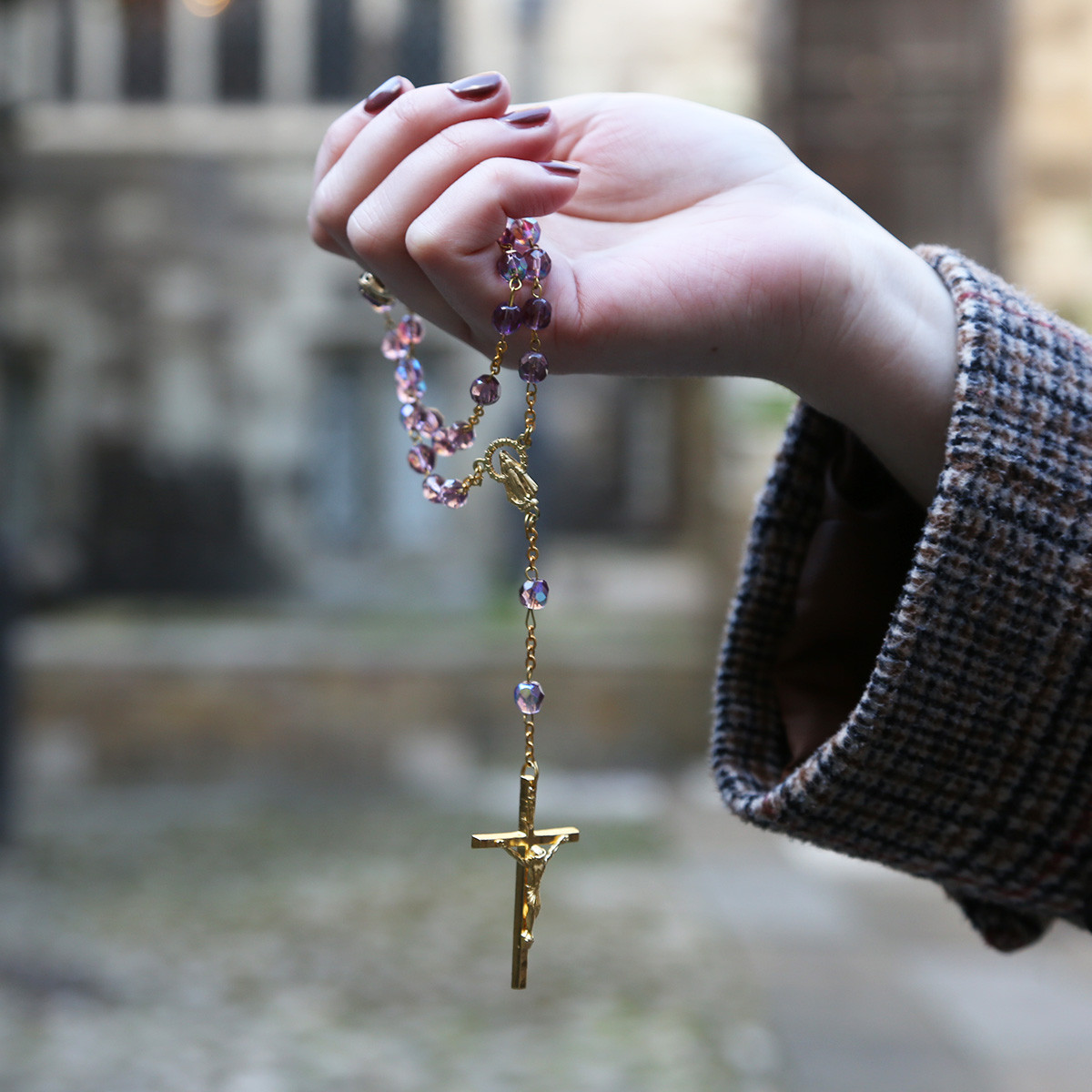 Amethyst and Gold Anglican Rosary Westminster Abbey Shop