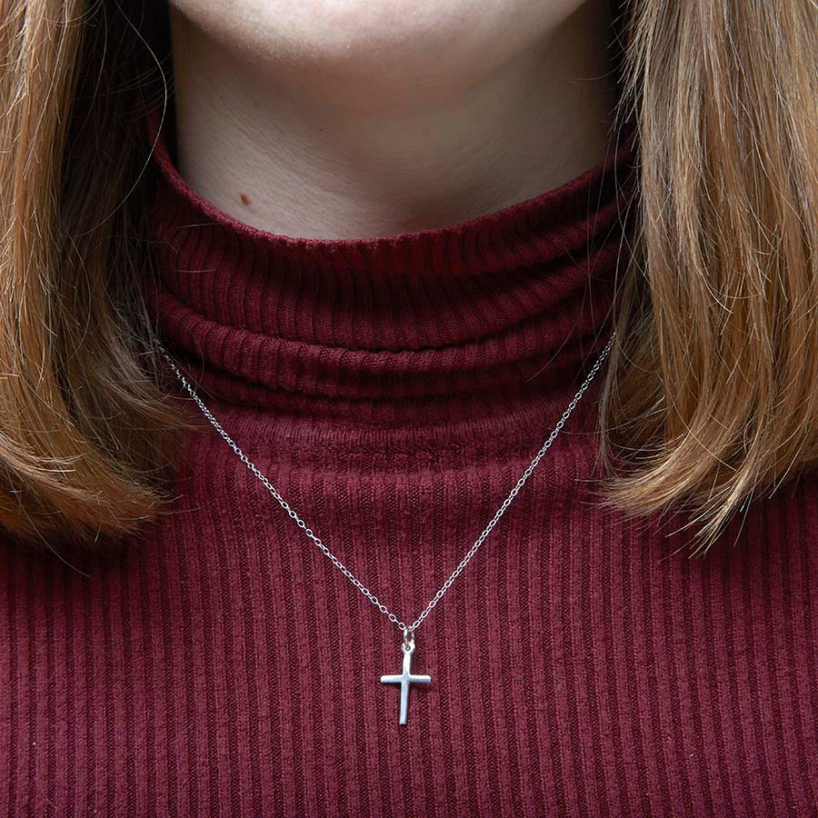 Sterling Silver Plain Cross Necklace Westminster Abbey Shop