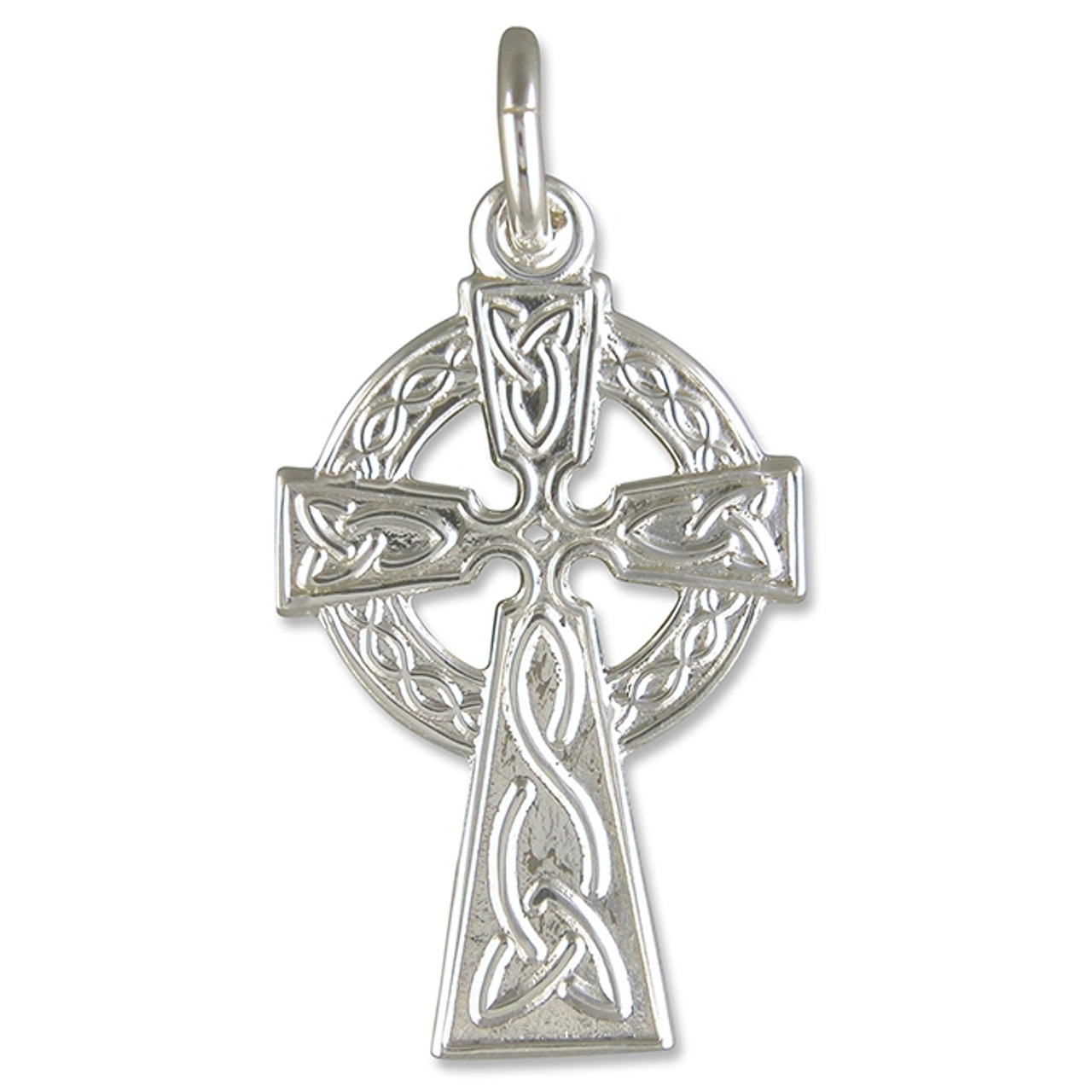 Celtic Cross Necklace with Connemara Marble & Marcasite Stone - Sterling  Silver by Solvar