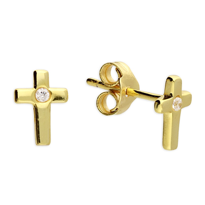 Gold Plated Cross Earrings Westminster Abbey Shop