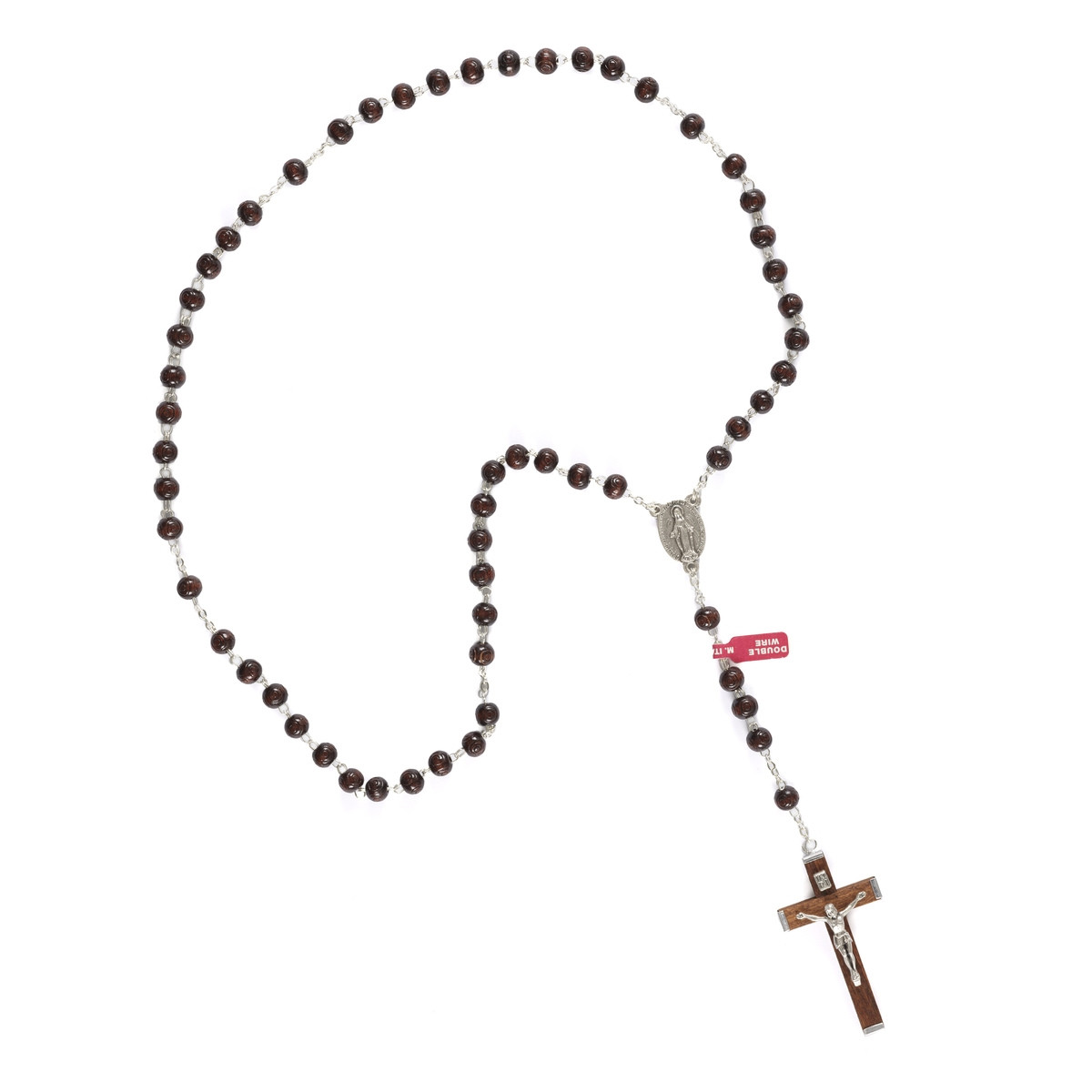 Dark Wood Double Wire Rosary Westminster Abbey Shop