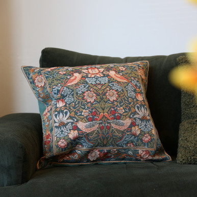 William Morris Strawberry Thief Cushion 48 x 48cm Westminster
