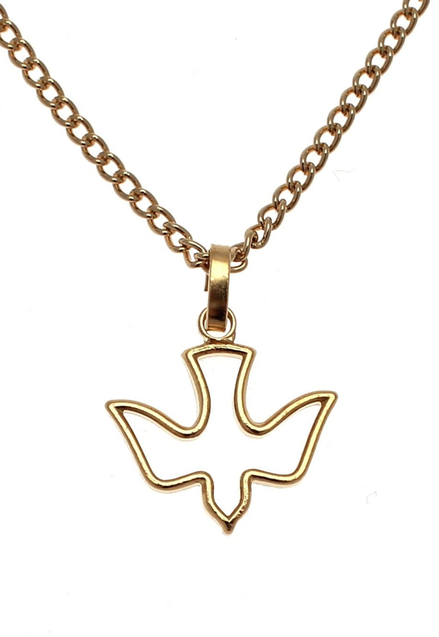 Holy Spirit Dove Cross Necklace Made in Italy | eBay