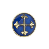 Patonce Cross Enamelled Pin 