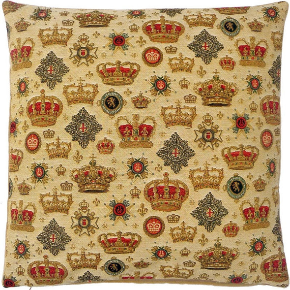 Crown 48cm Tapestry Cushion Cover 