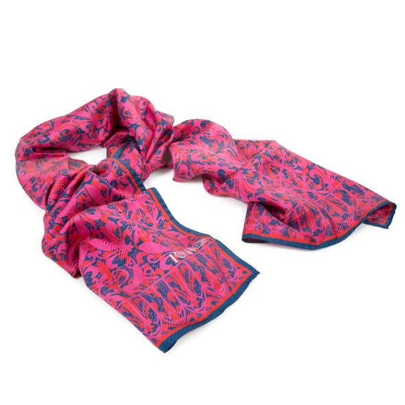 Rory Hutton Pink Chapter Tiles Silk Scarf