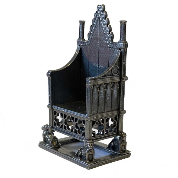 Fine English Pewter Coronation Chair Replica