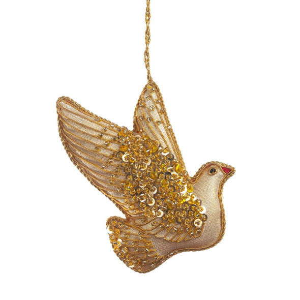 Gold Jewel Dove Decoration