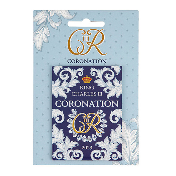 King Charles III Coronation Regalia Blue Magnet