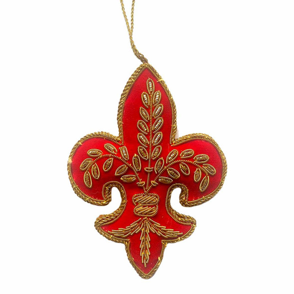 Red Fleur De Lys Decoration