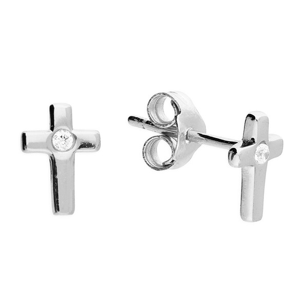 Sterling Silver Cross Earrings