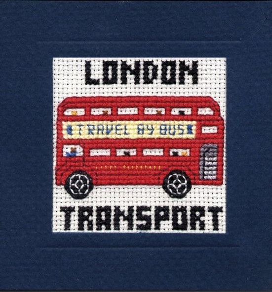 London Bus Miniature Cross Stitch Kit