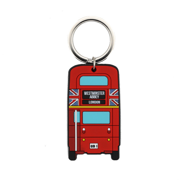 Westminster Abbey Rubber London Bus Keyring