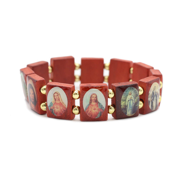 Saints and Icons Wooden Bracelet