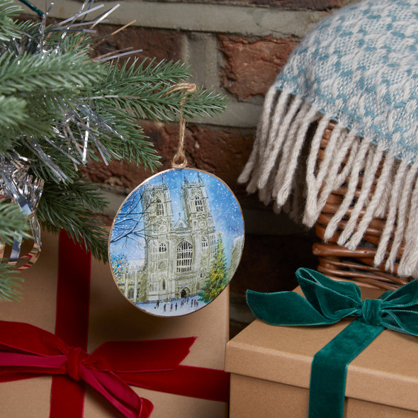 Westminster Abbey Metal Christmas Decoration